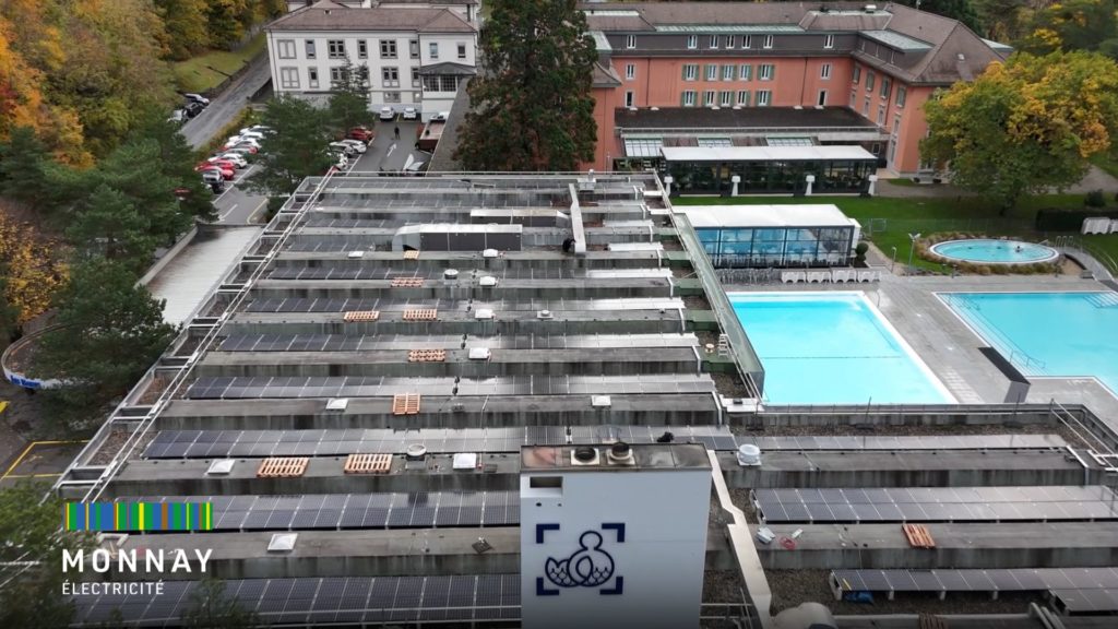 Installation photovoltaïque aux Bains de Lavey en Valais